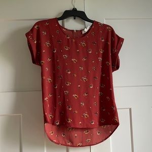 Pink Rose Floral Top